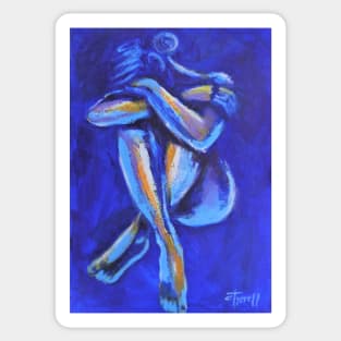 Blue Mood 8 - Female Nude Sticker